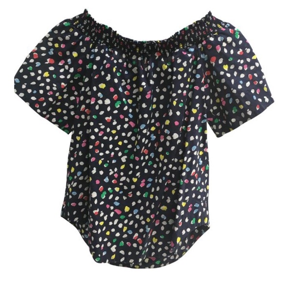 J. Crew Tops - J.Crew off the shoulder ratti happy cat style